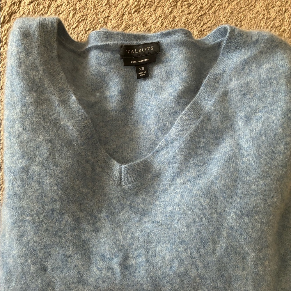 Talbots Blue V-Neck Sweater